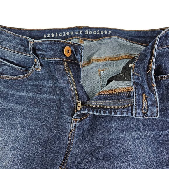 Articles of Society Women’s Skinny Leg Blue Dark Wash Mid Rise Jeans - Size 27 - Picture 8 of 16